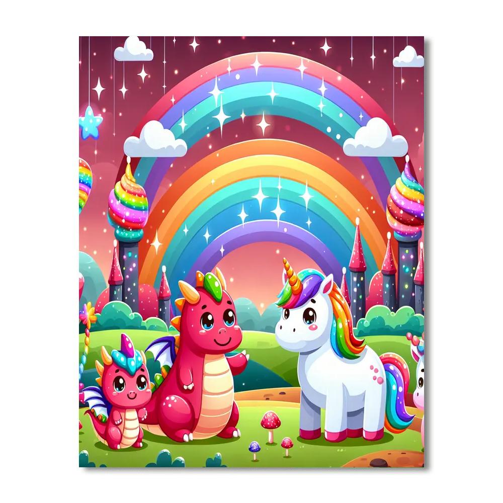 Adventures With Magical Beasts Numbered Painting Kits