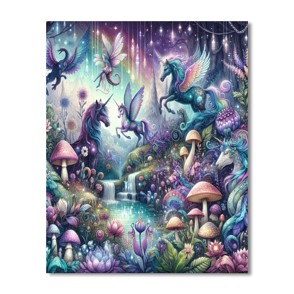 Whimsical Fairytale Realm Number Painting