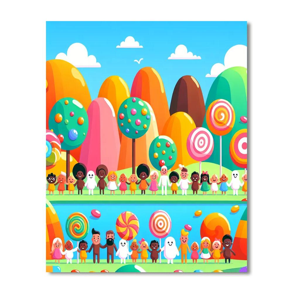 Adventurers In Candy World Paint By Numbers Kits