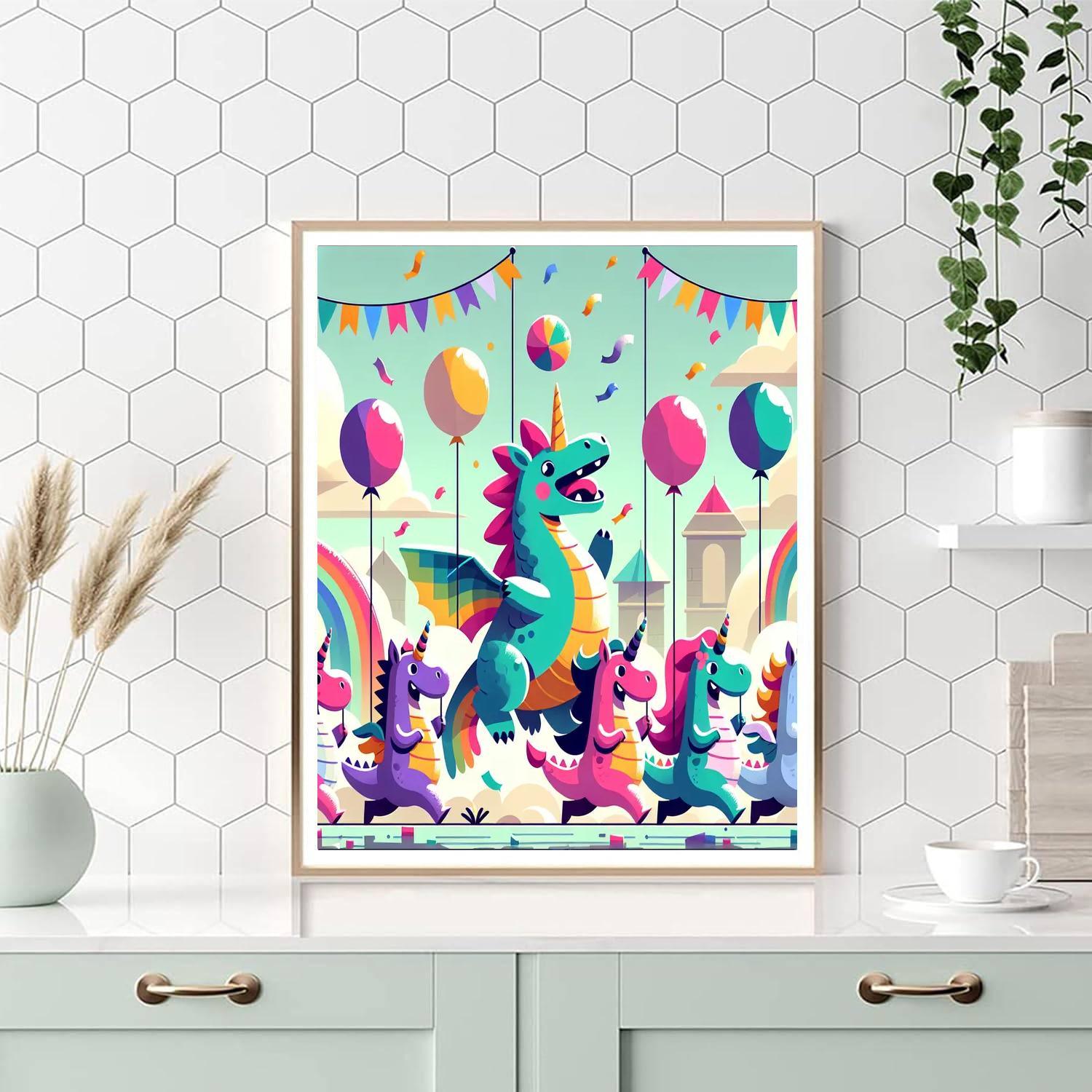 Magical Creature Parade DIY Paint By Numbers