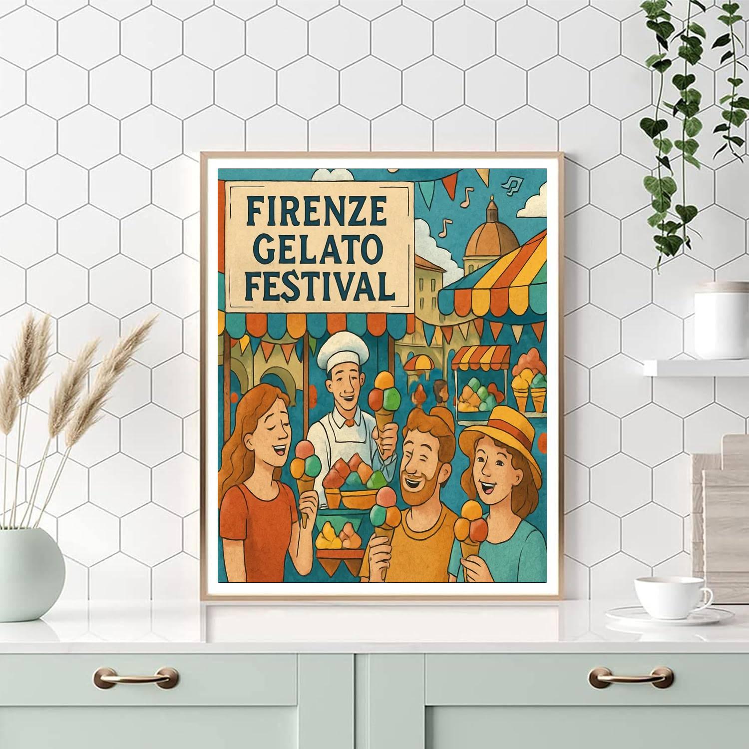 Firenze Gelato Festival - Italy Numbered Painting Kits