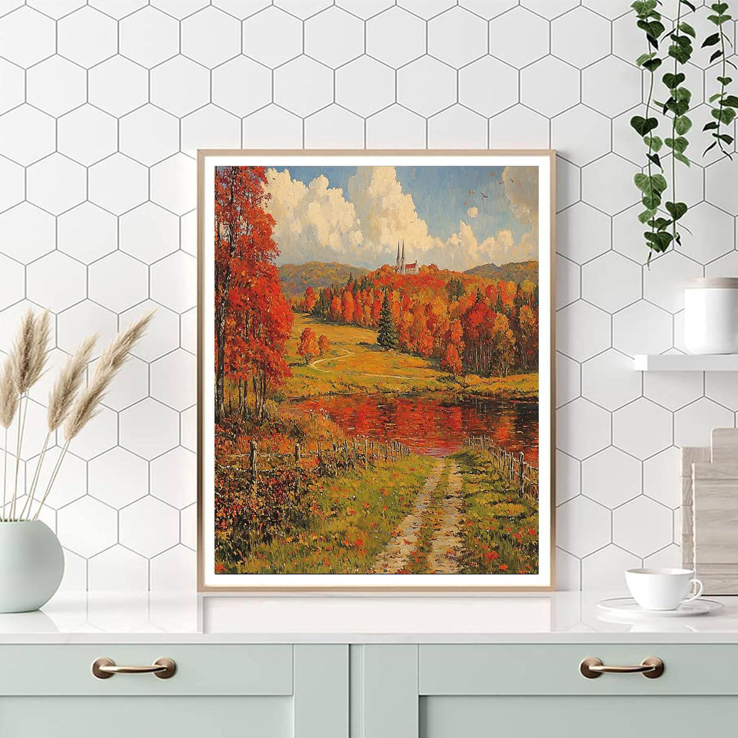 Frederic Edwin Church Inspired Eternal Autumn Beauty  Paint By Numbers