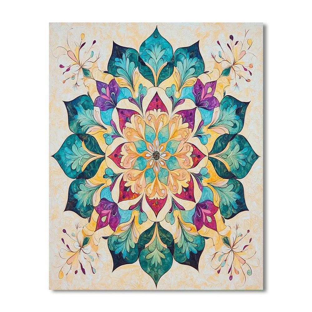 Leonardo Da Vinci Inspired Nature's Mandala  Paint By Numbers