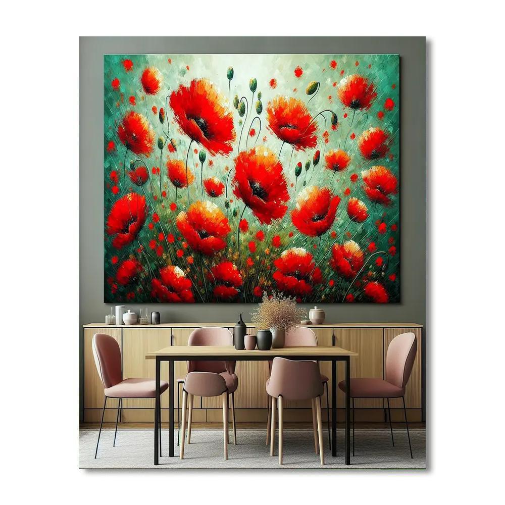 Poppies In Bloom Paint By Number