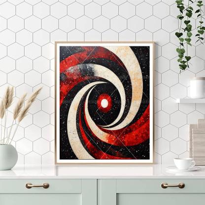 Kazimir Malevich Inspired Cosmic Abstraction  Paint By Color