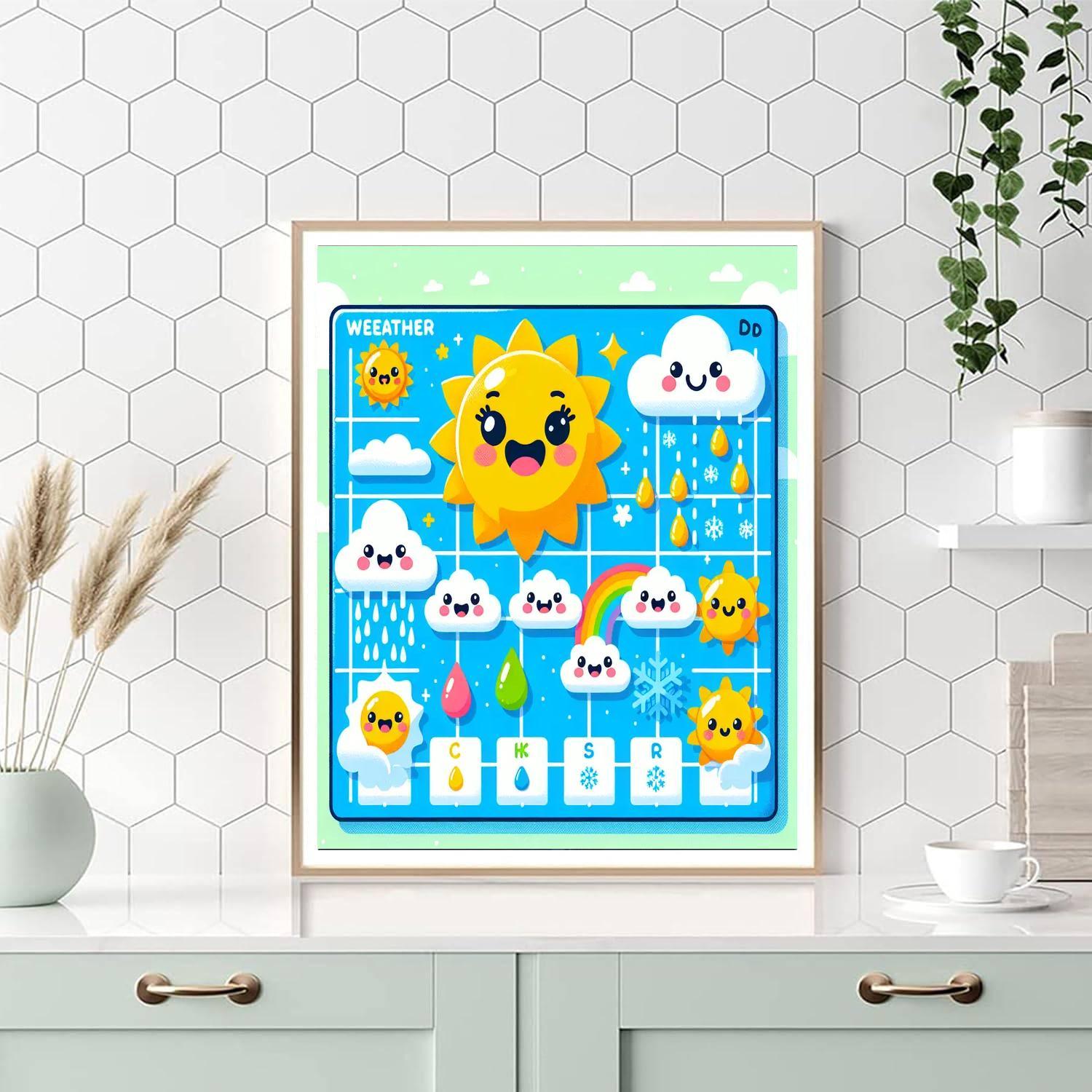 Colorful Weather Chart Paint By Number