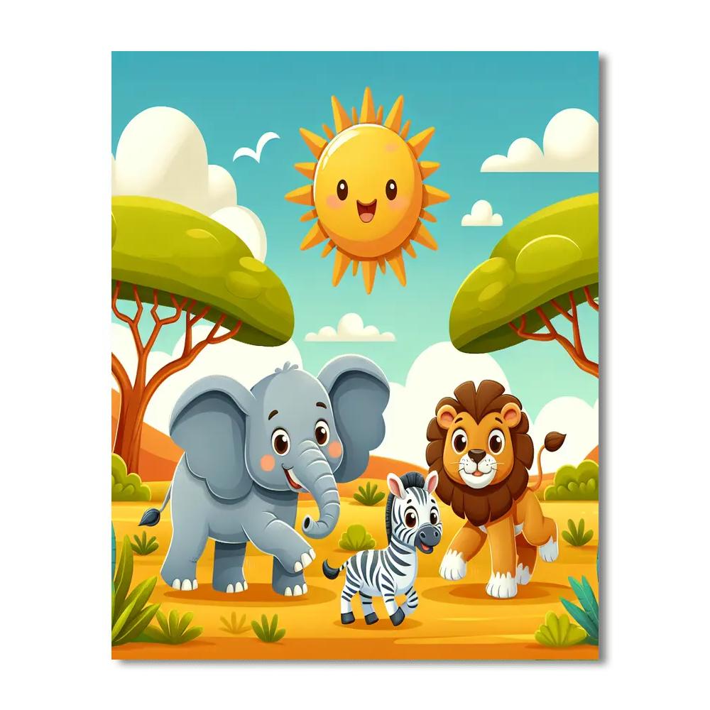 Safari Spectacular Painting By Numbers Kit