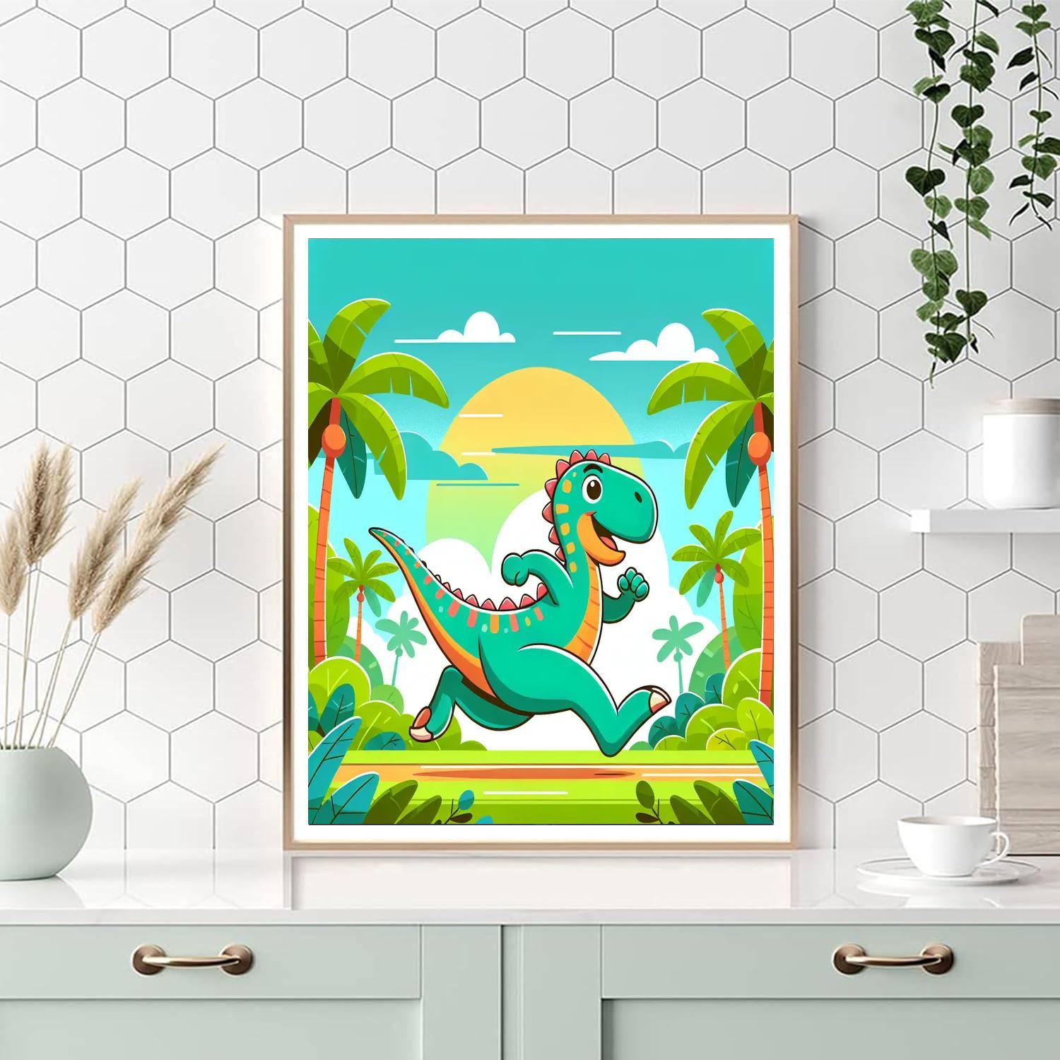 Dashing Dinosaur Paint By Color