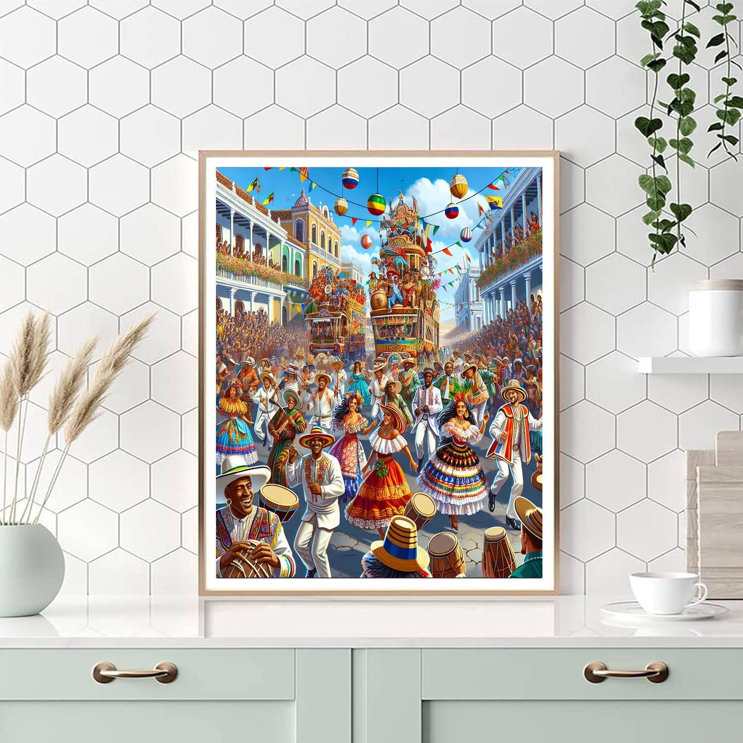 Magdalena River Carnival - Colombia Paint By Numbers Art