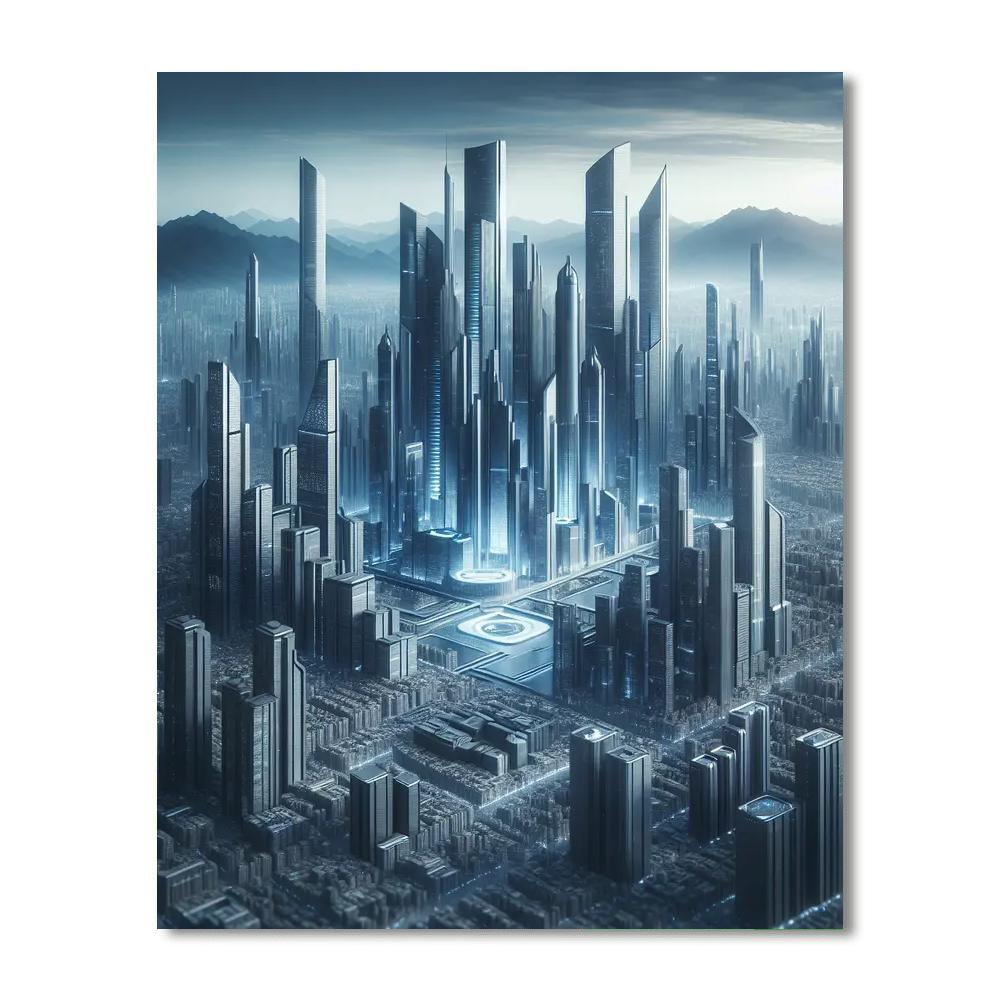 Futuristic City Marvel Paint By Numbers Kits