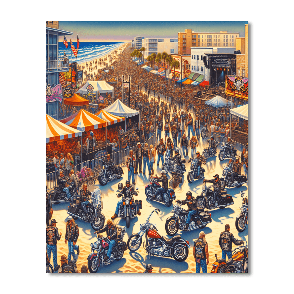 Daytona Beach Bike Week - Usa Painting Number Kit