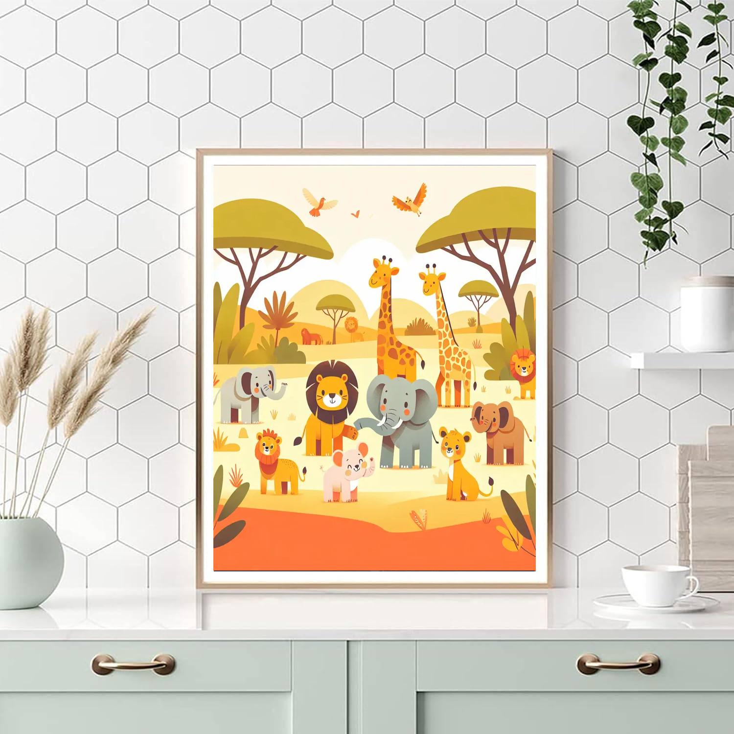 Friendly Safari Expedition Painting Number Kit