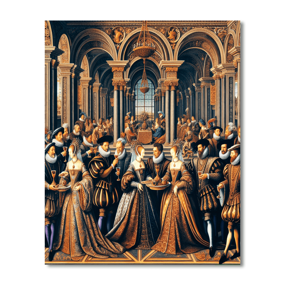 Historic Renaissance Gala Number Painting