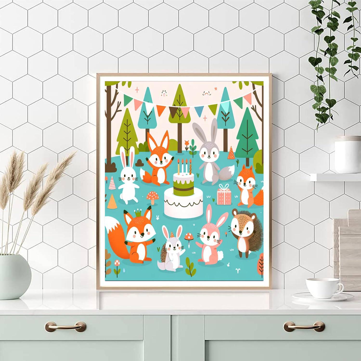 Woodland Animal Party Paint By Number