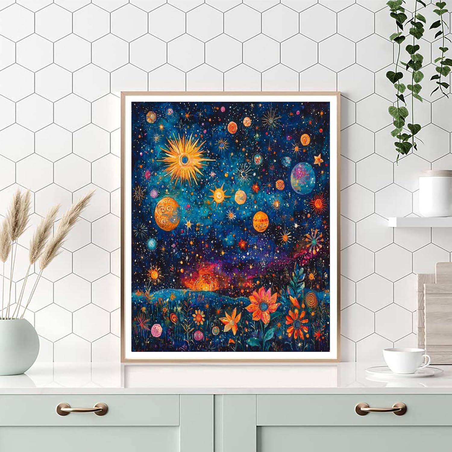 Frida Kahlo Inspired Cinematic Cosmos  Painting By Numbers Kit