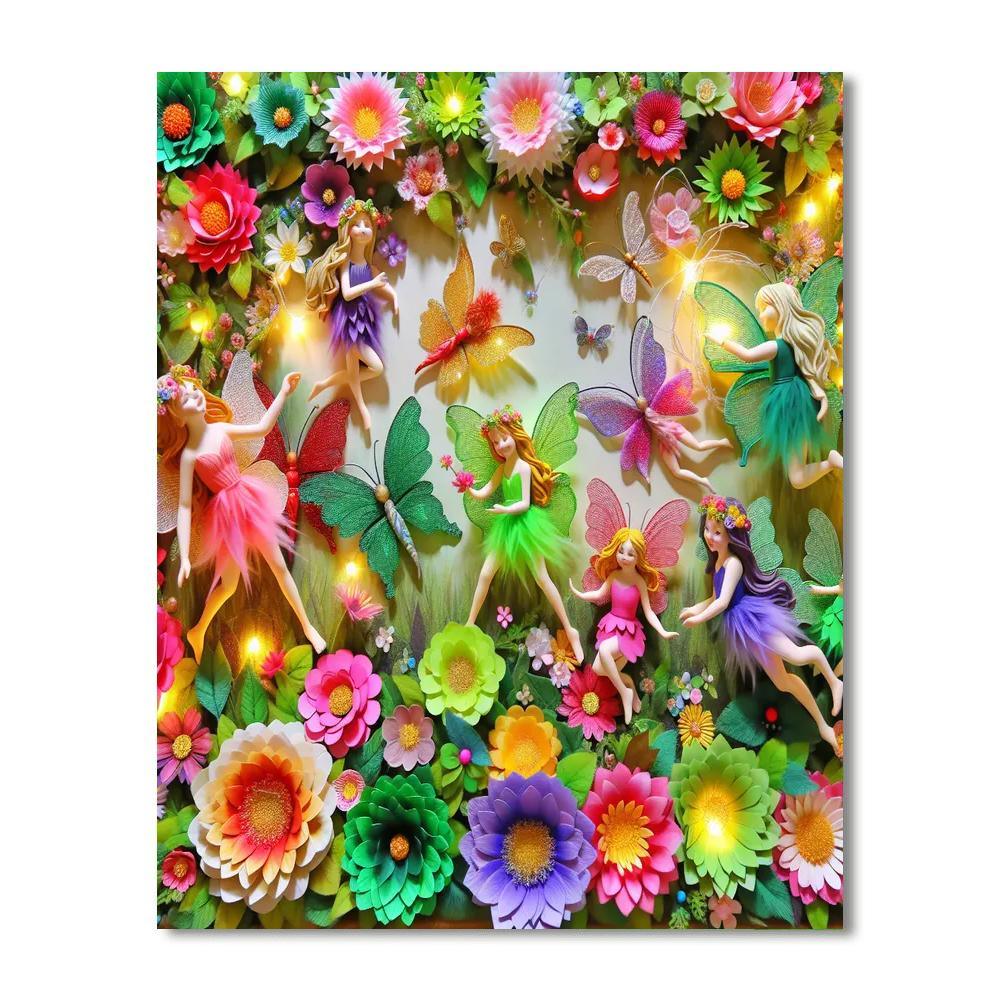 Dazzling Fairy Garden DIY Paint By Numbers