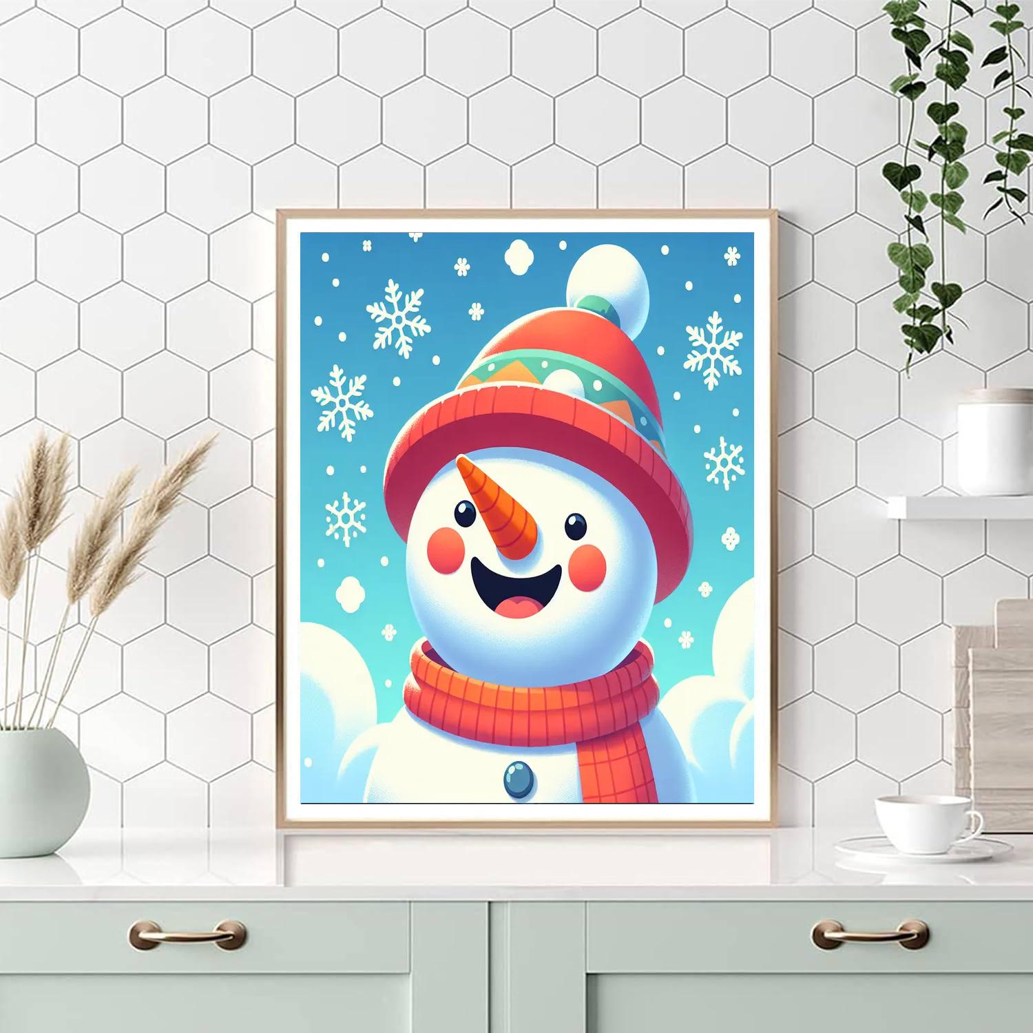 Bubbly Snowman Paint By Color
