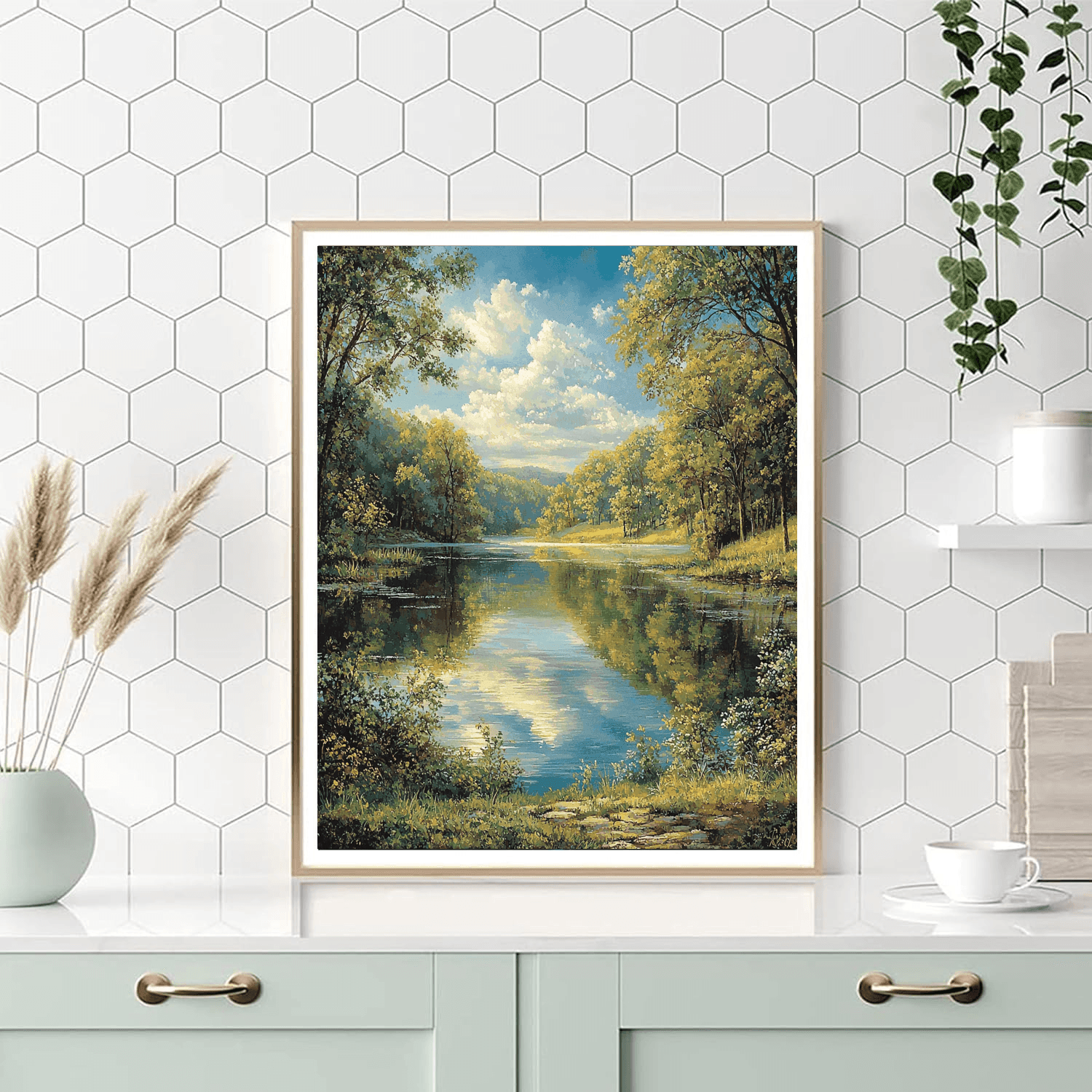 Thomas Kinkade Inspired Still Waters  Paint By Numbers Art