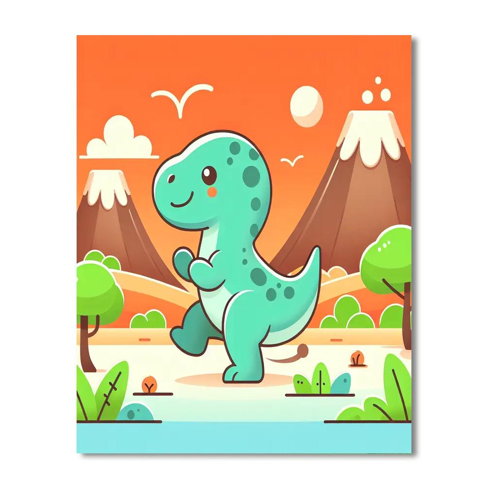 Prehistoric Adventure Quest Paint By Numbers Art