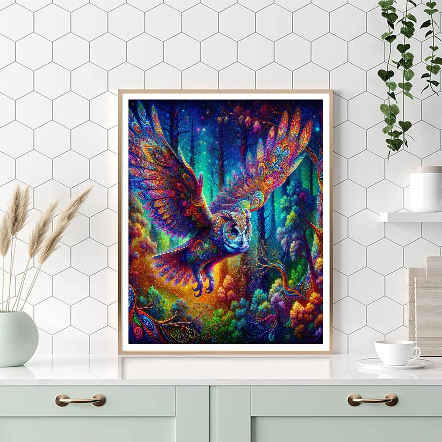 Kaleidoscope Owl Fantasy Paint By Numbers Kits