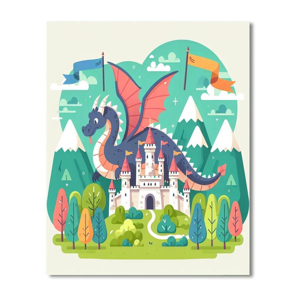Dragon's Castle Adventure Numbered Painting Kits