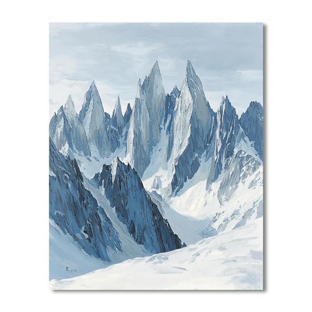 Michelangelo Inspired Mystic Peaks  DIY Paint By Numbers