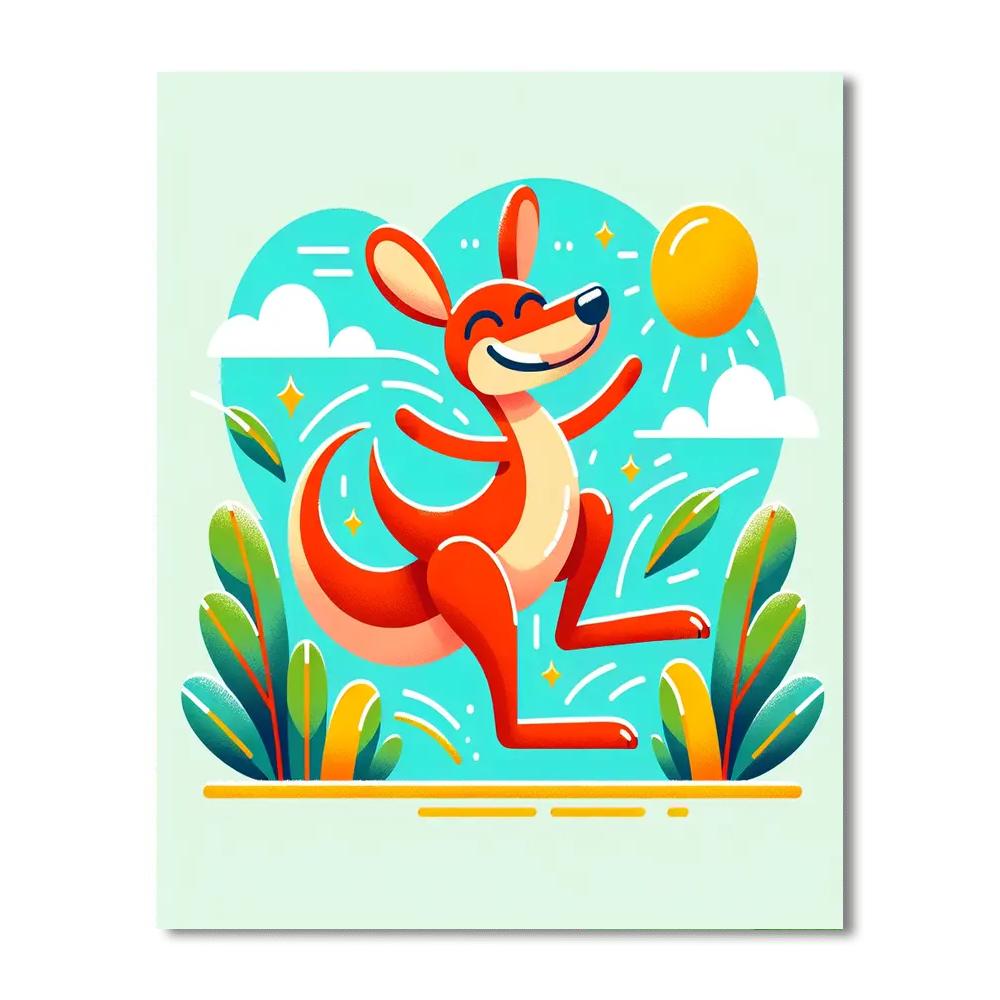 Kooky Kangaroo Painting Number Kit