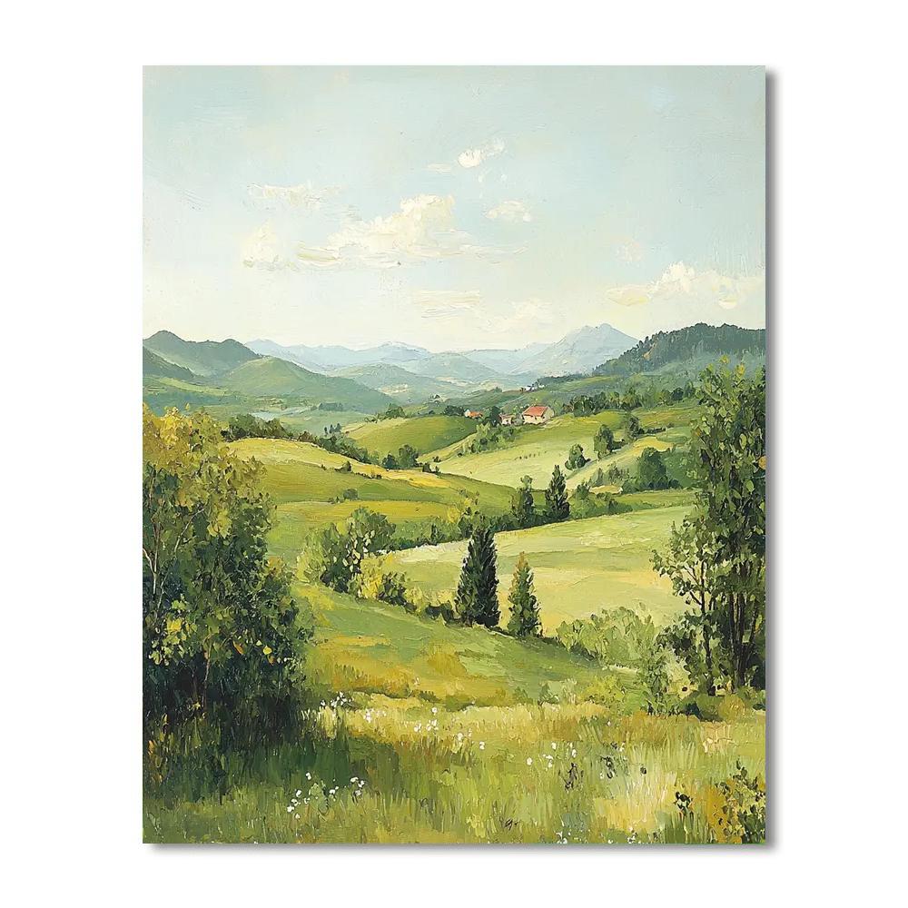 Paul Cézanne Inspired Serene Pastures  Paint By Numbers Kits