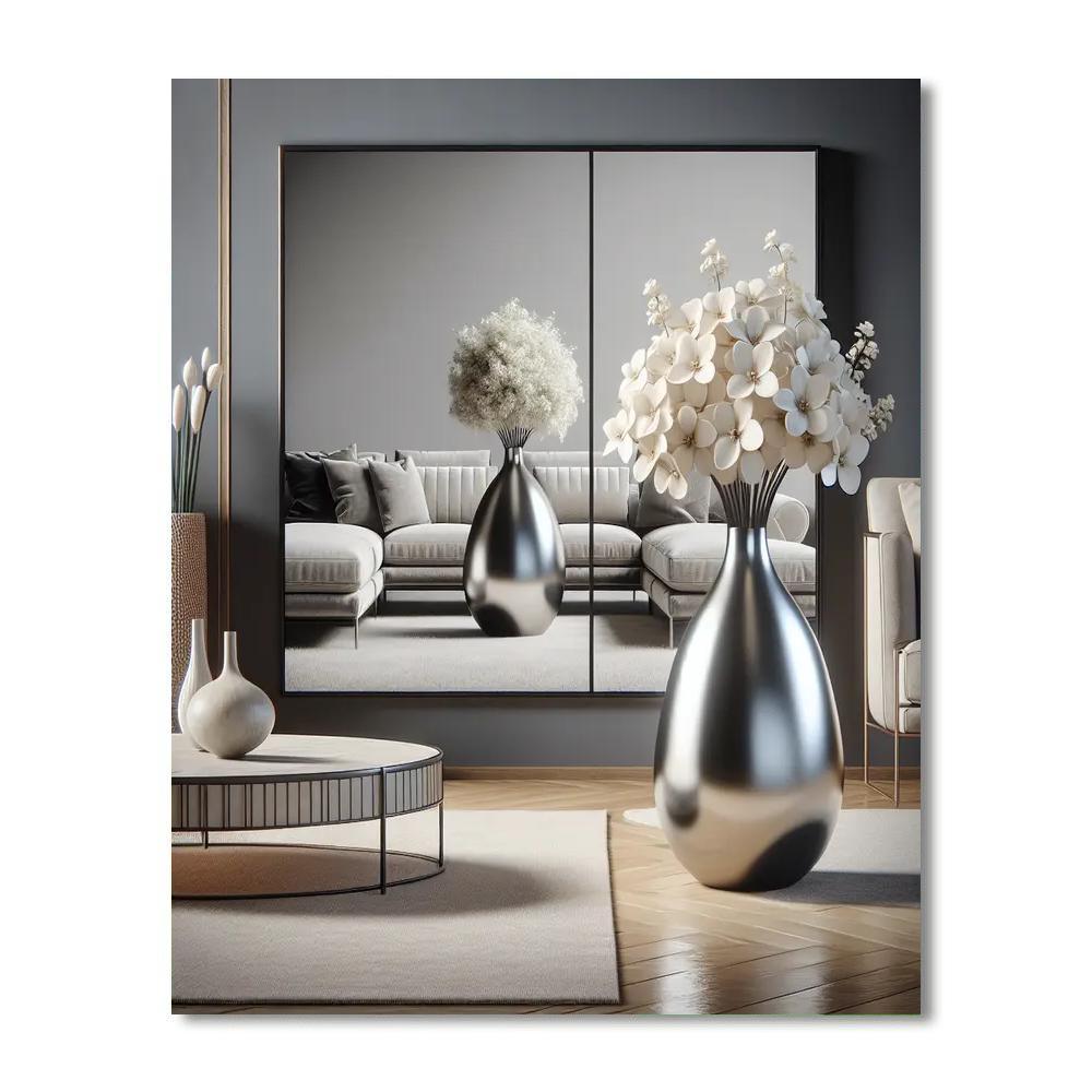 Lunar Reflection Vase Painting Number Kit