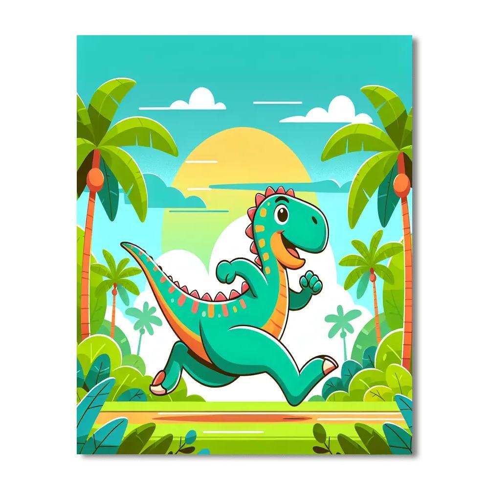 Dashing Dinosaur Paint By Color