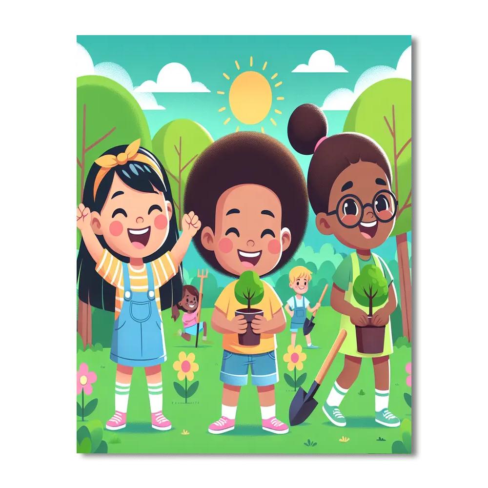 Eco-friendly Earth Adventures Painting Number Kit