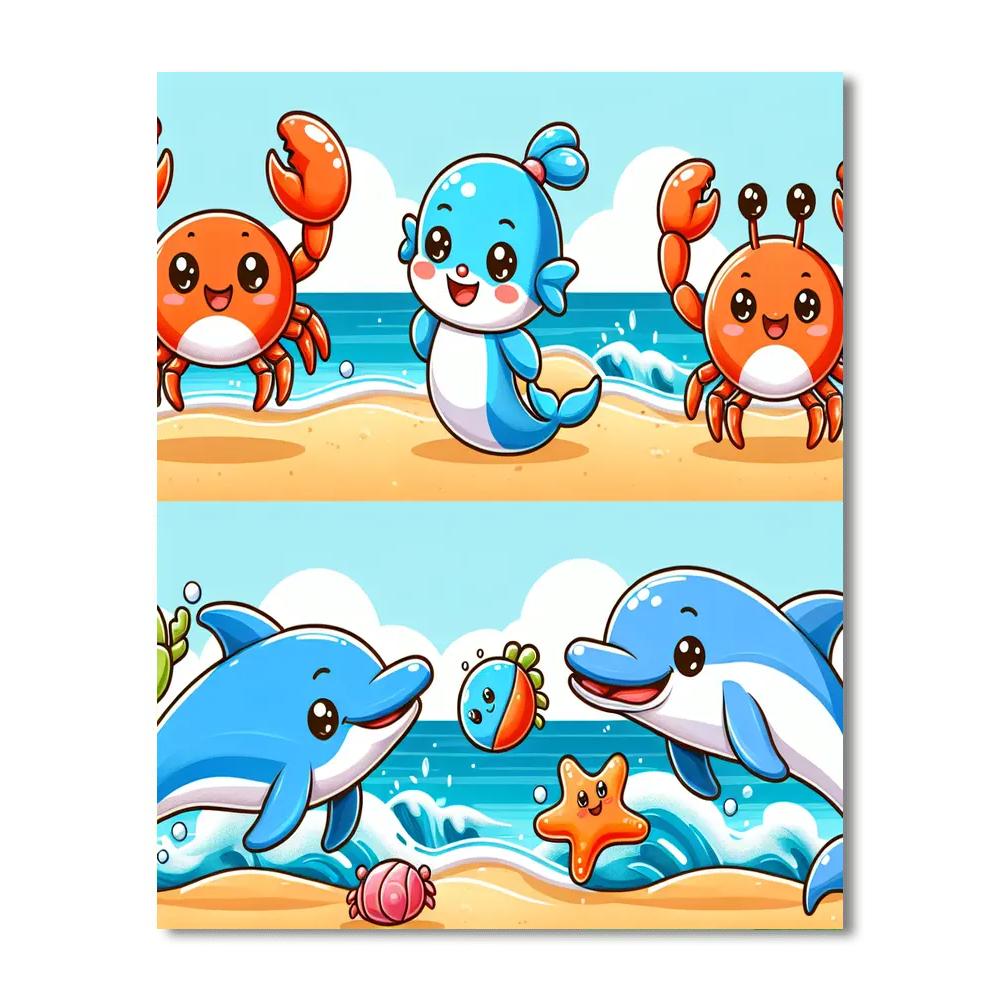 Bubblegum Beach Bash Painting By Numbers Kit