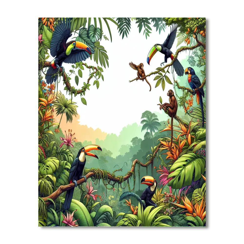 Adventure Through The Jungle Paint By Color