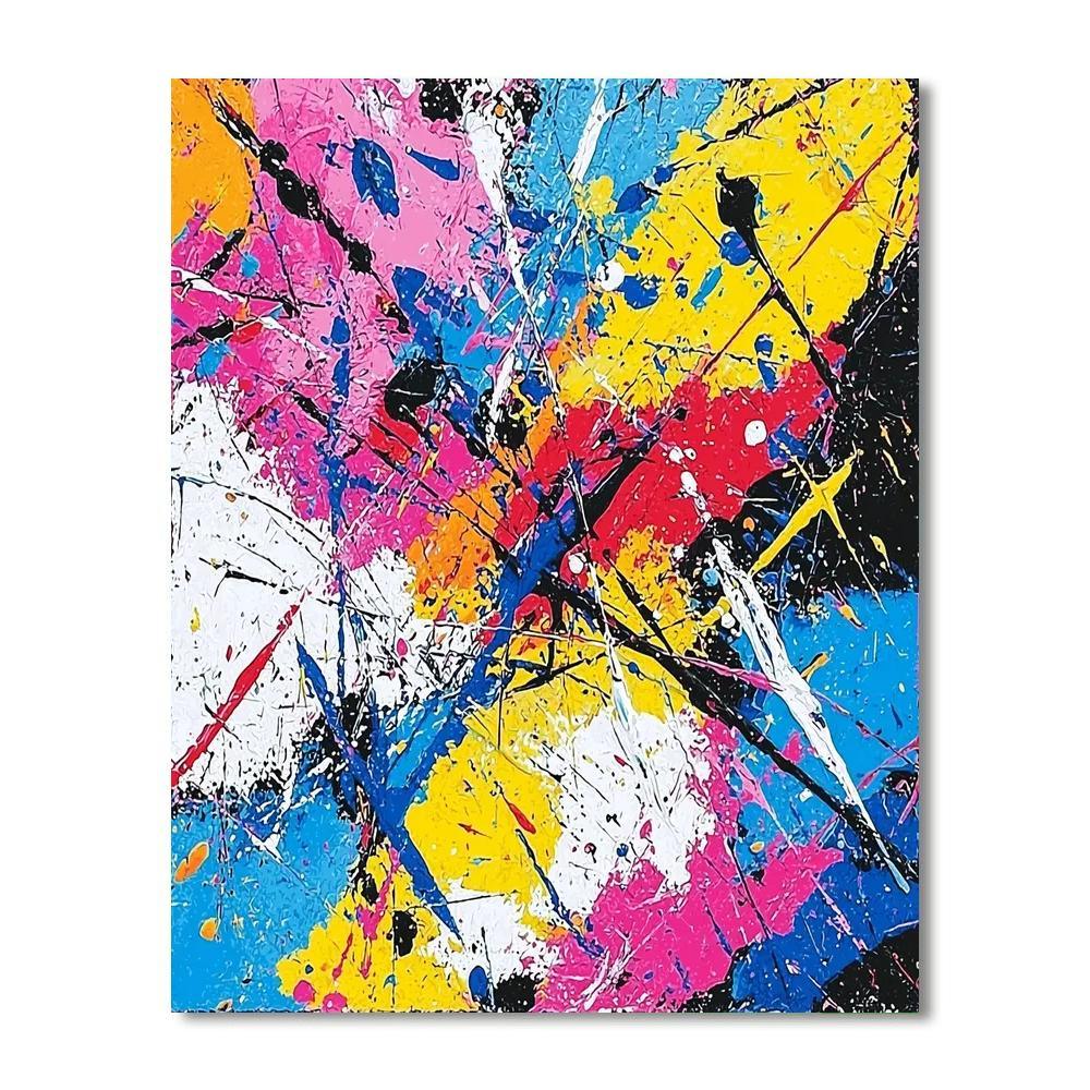 Jackson Pollock Inspired Pollock's Vibrant Pulse  Numbered Painting Kits