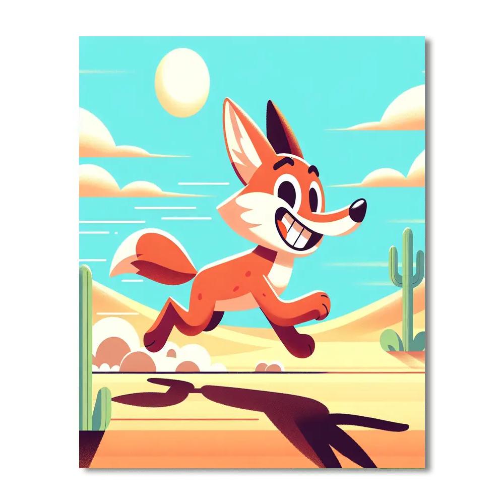 Charming Coyote Paint By Color