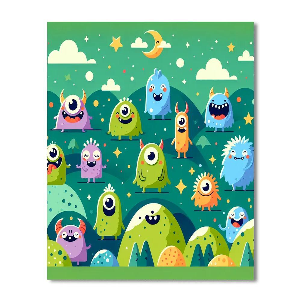 Monster Mischief DIY Paint By Numbers