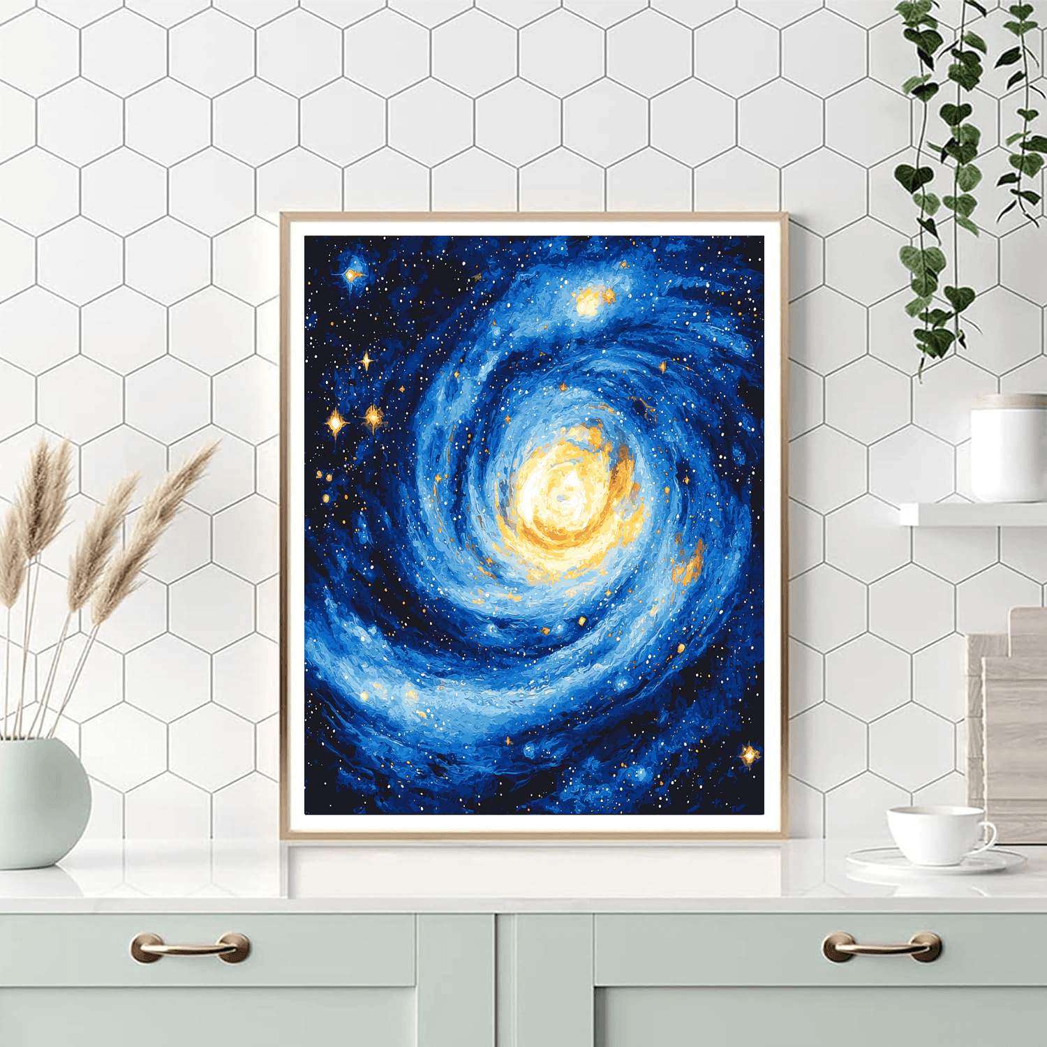 Van Gogh Inspired Cosmic Wonder  Number Painting