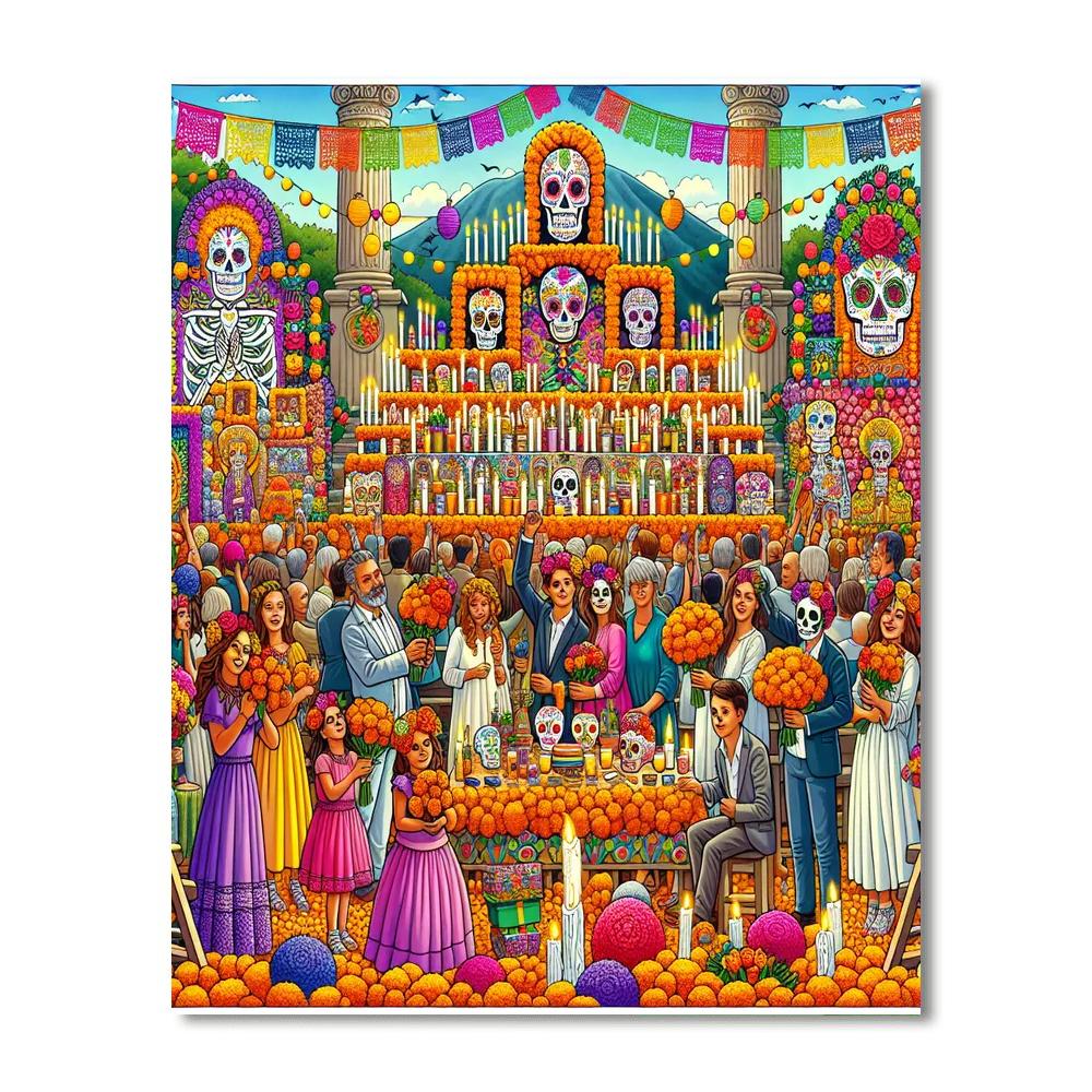 The Day Of The Dead Festival Paint By Color