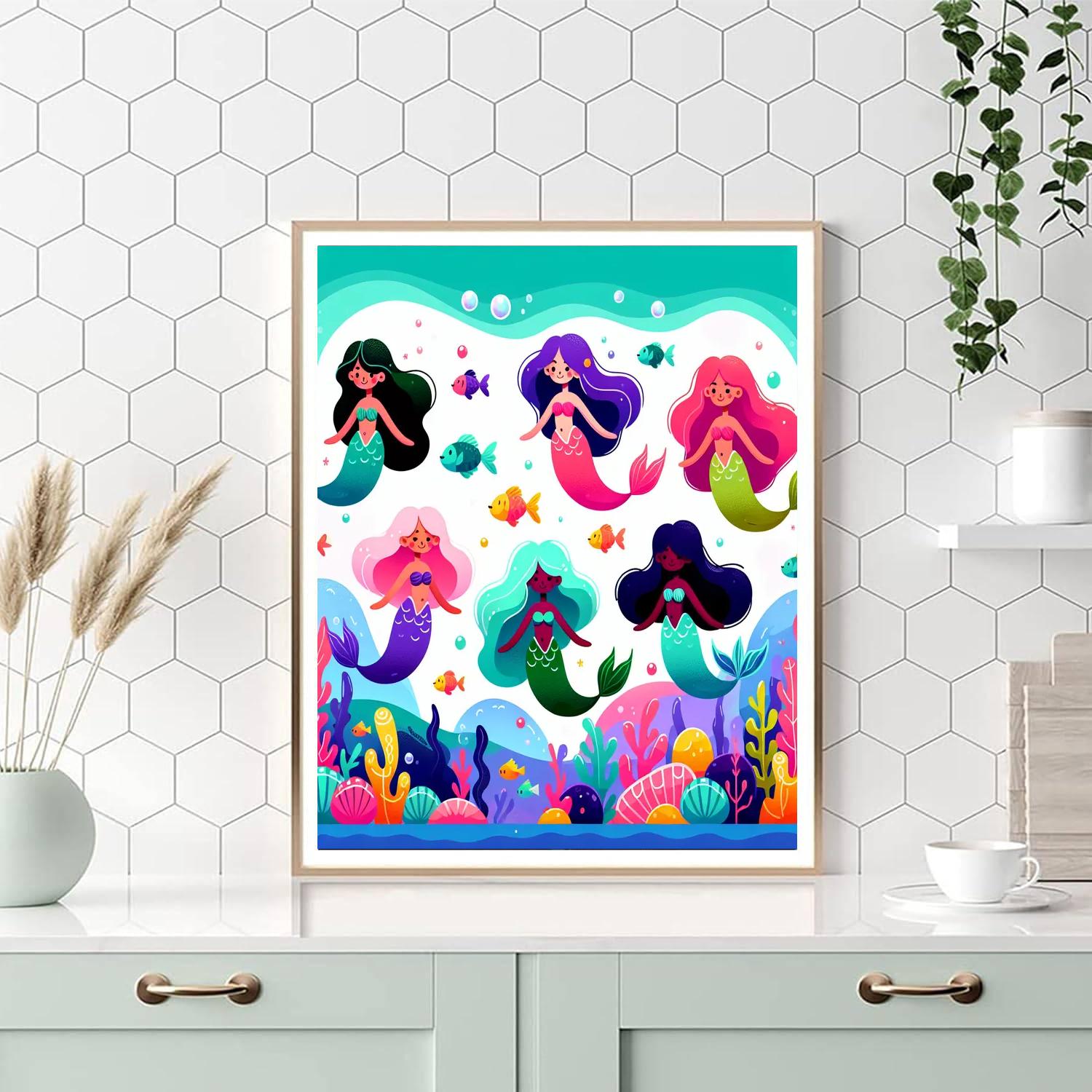 Mermaid Fantasy Painting Number Kit