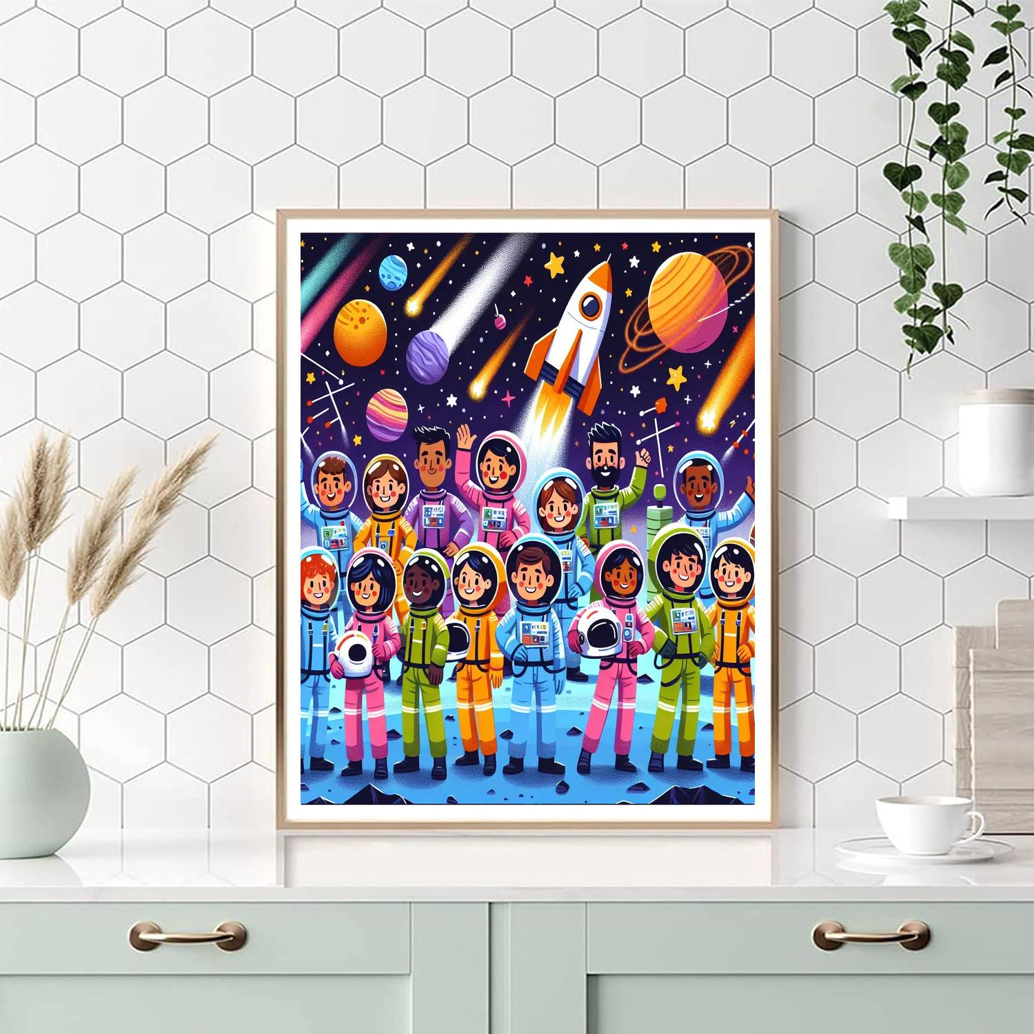 Space Rescue Squad DIY Paint By Numbers