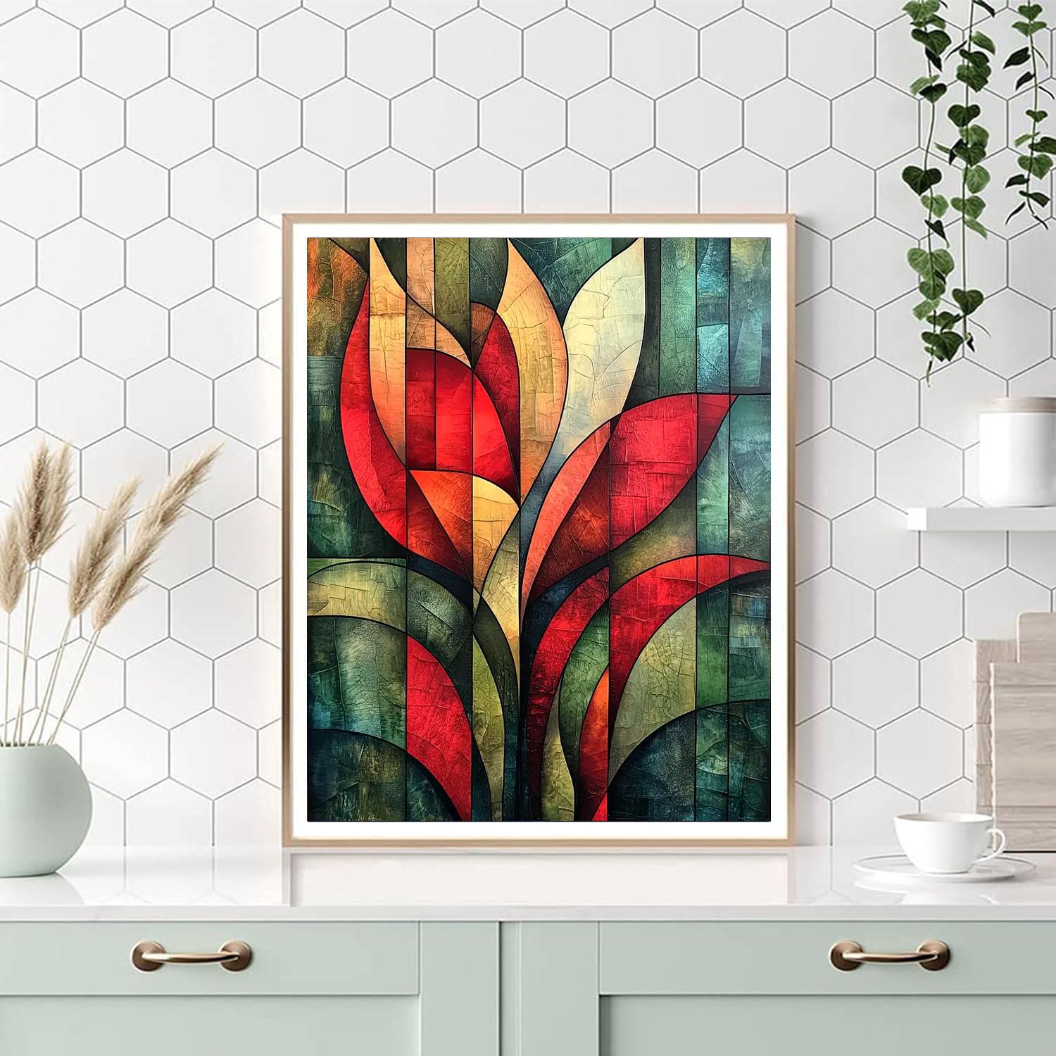 Paul Cézanne Inspired Geometric Flora  Paint By Numbers Kits