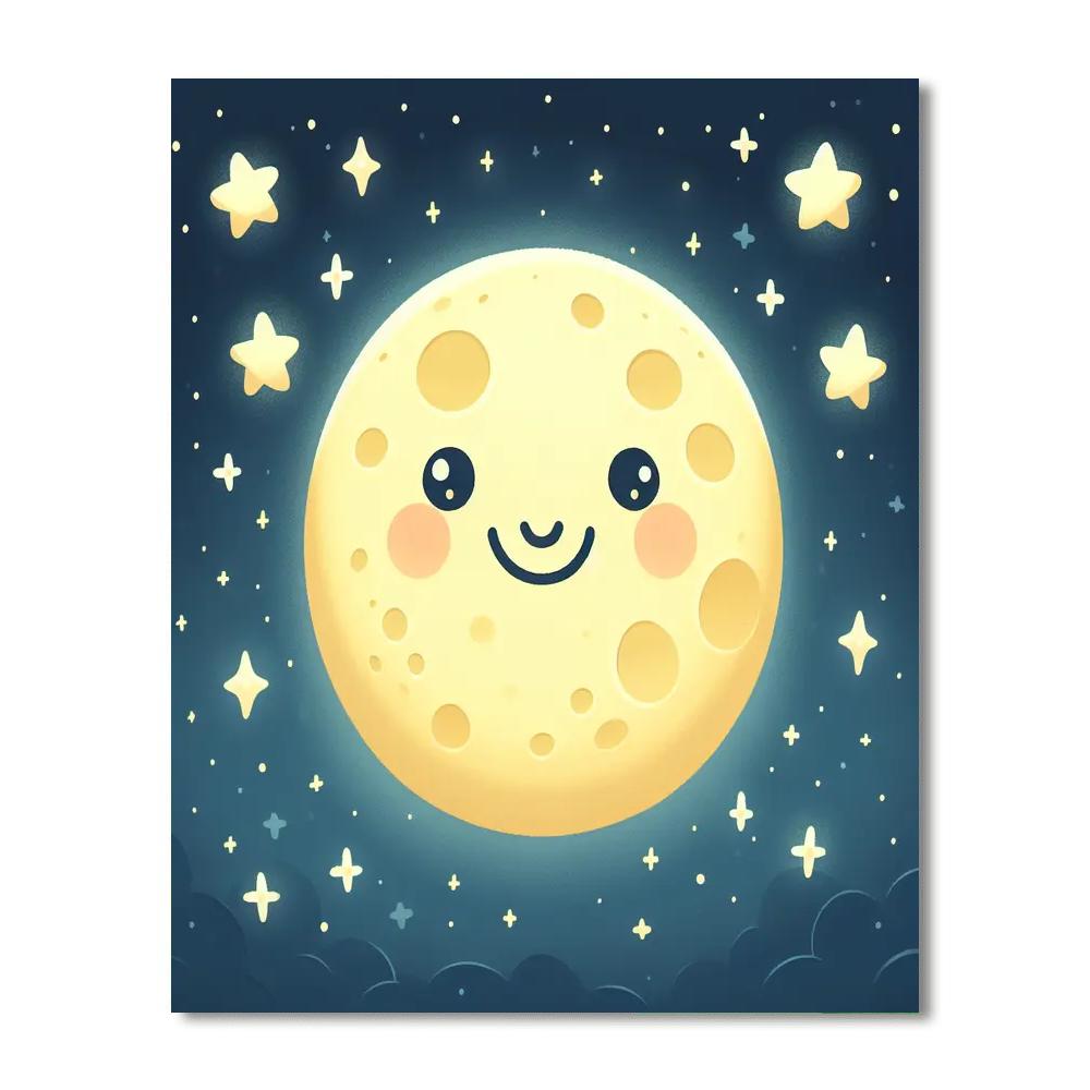 Mystical Moon Number Painting