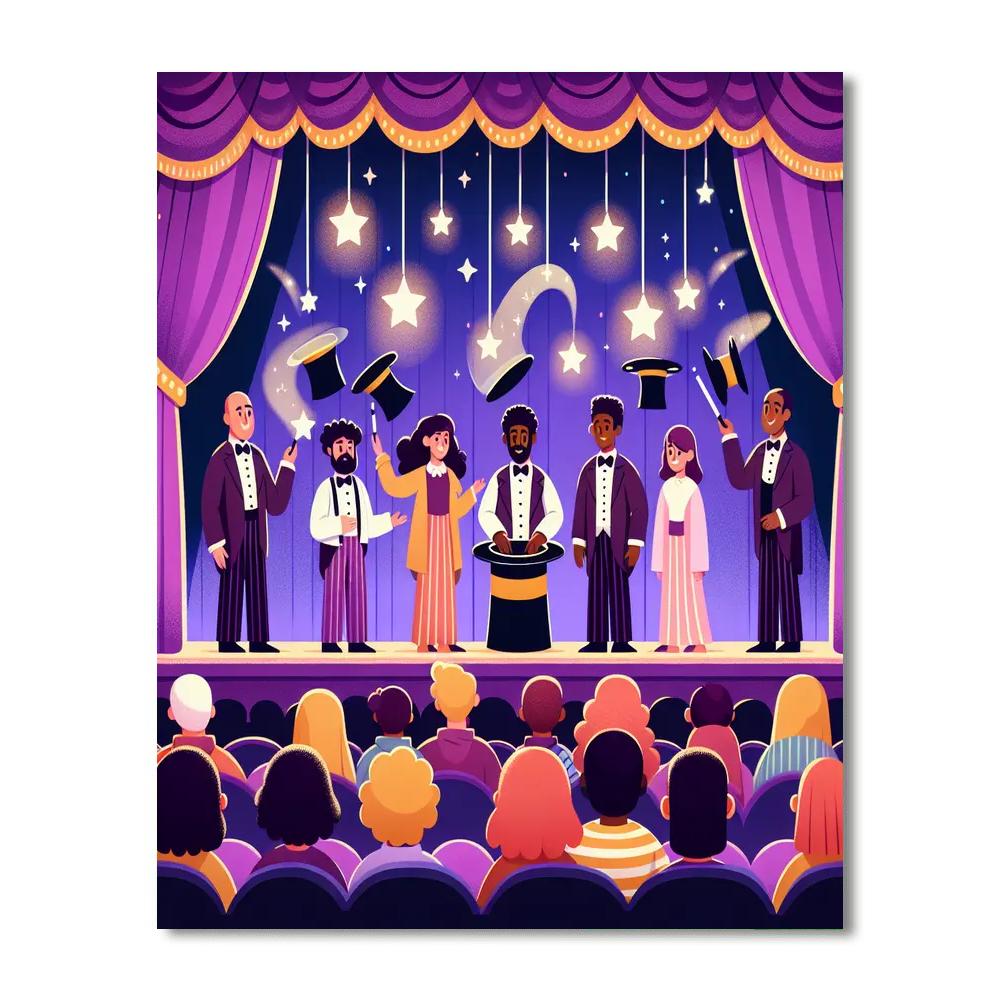 Merry Magic Show Paint By Numbers Art