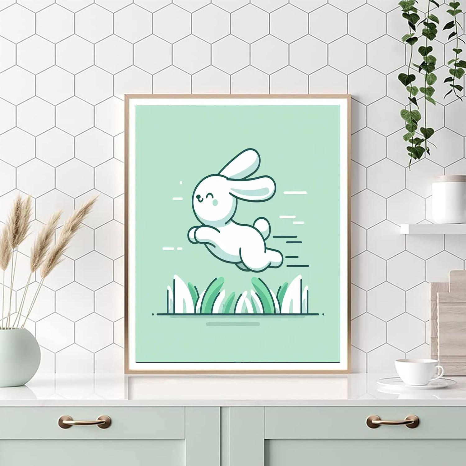 Rascally Rabbit Run Number Painting