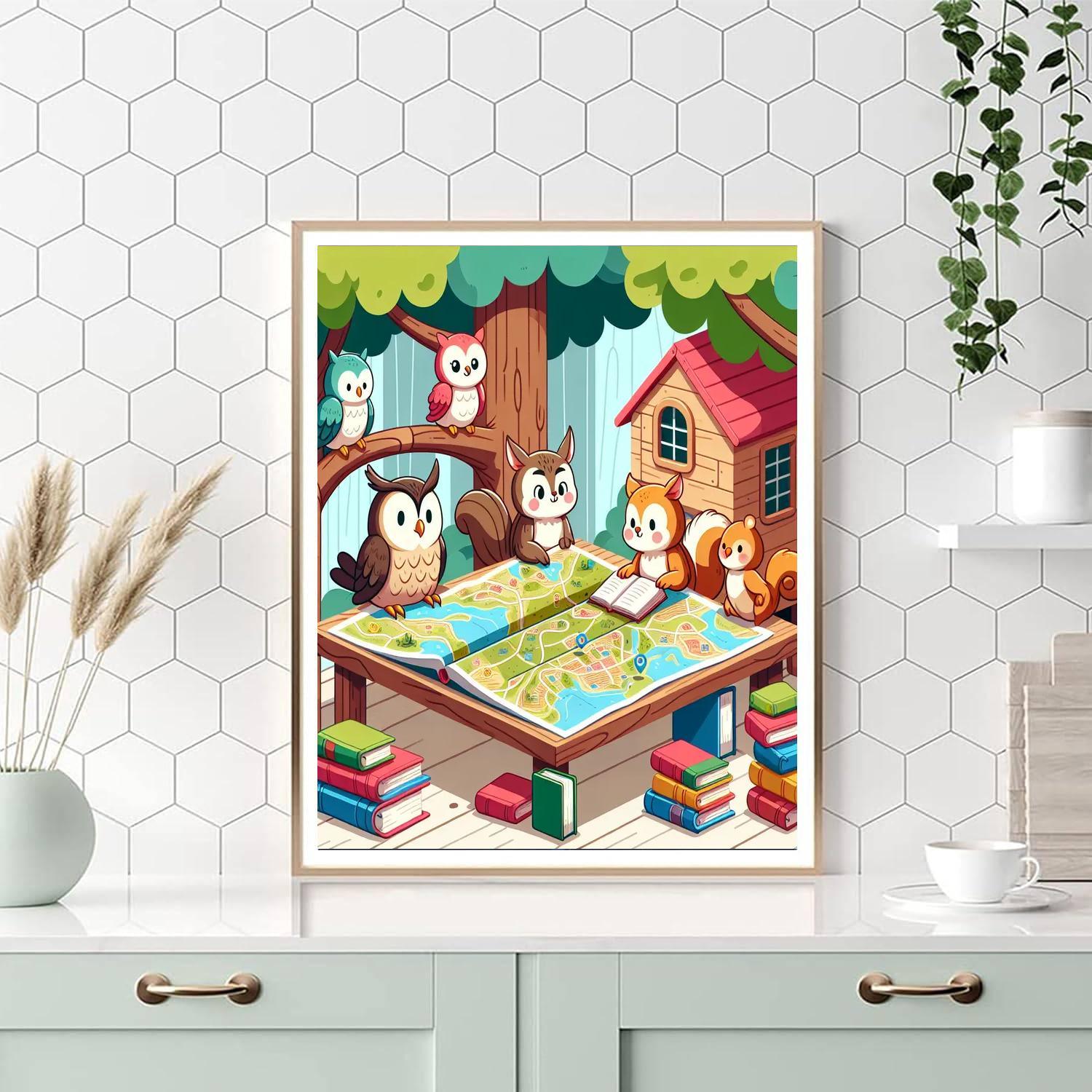 Curious Creatures' Clubhouse Paint By Number