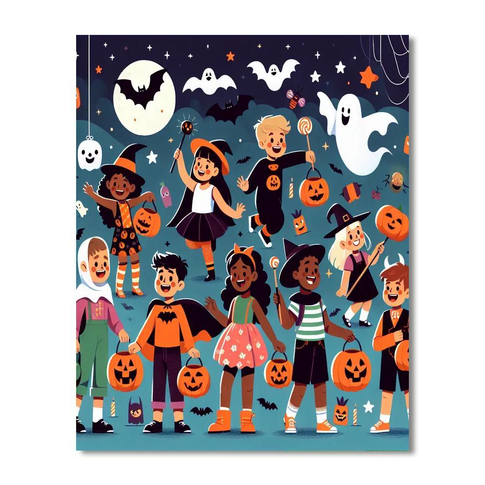 Fun Halloween Celebration Painting By Numbers Kit