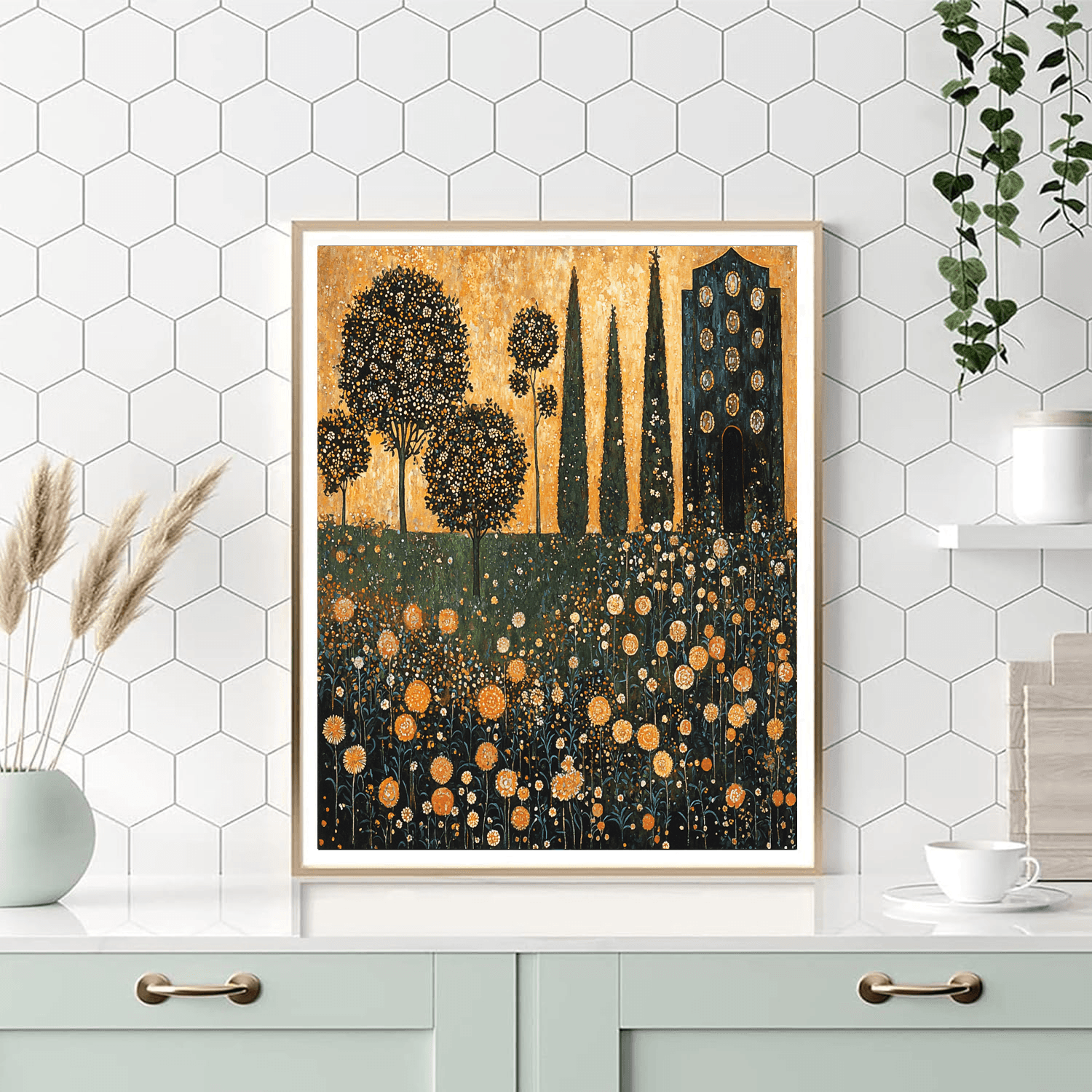 Gustav Klimt Inspired Ethereal Gardens  Paint By Numbers Art