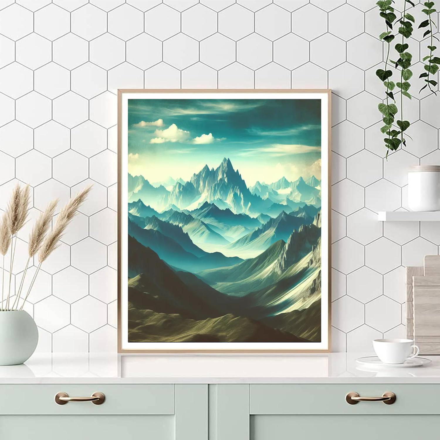 Spectacular Mountain Vista DIY Paint By Numbers