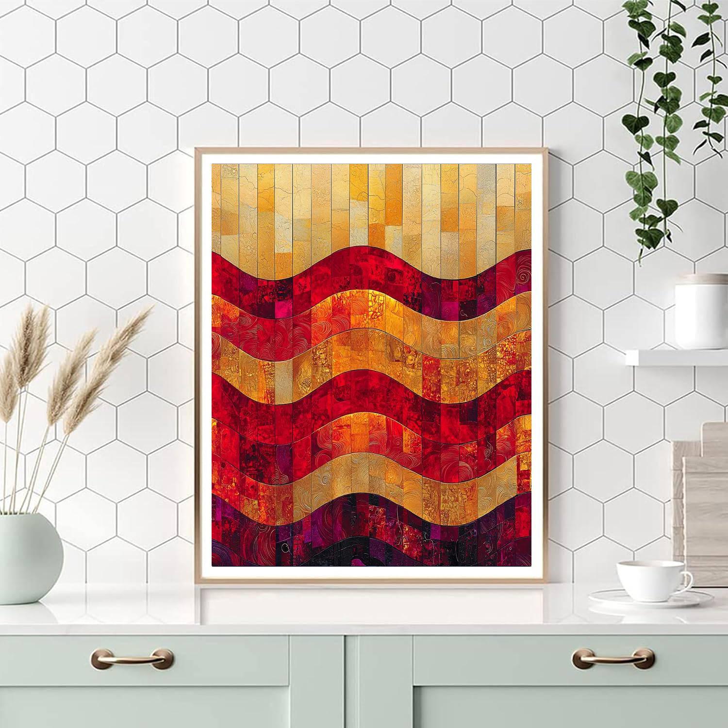 Gustav Klimt Inspired Chasing Echoes  DIY Paint By Numbers