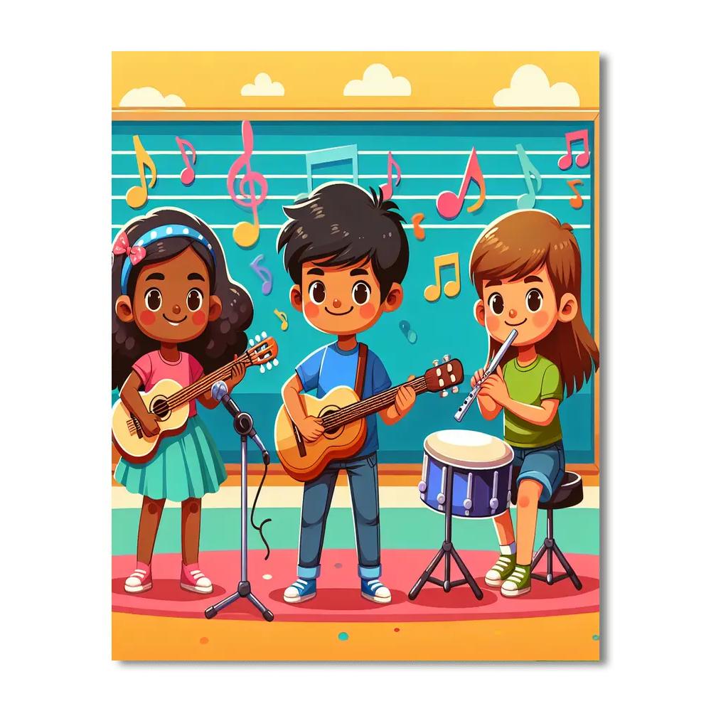 Joyful Music Band Painting By Numbers Kit